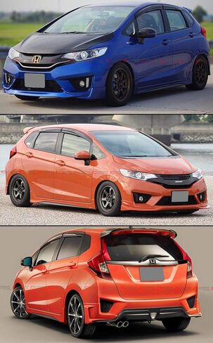 Cuztom Tuning JDM 3D Style Smoked Clip-On Type Window Visor Rain Guard Compatible with 2015-2019 3rd Gen Honda FIT GK5 in Saudi Arabia