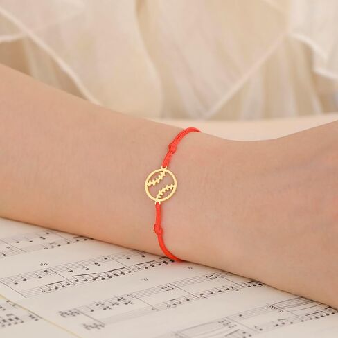 Baseball Bracelet for Women Men Stainless Steel Hollow Out Simple Adjustable Braided Baseball Bracelet Sport Jewelry Inspirational Gift in Saudi Arabia