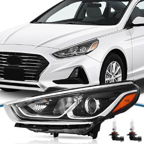Compatible with 2018 2019 Hyundai Sonata Halogen Headlight w/Bulbs 92101-C2500(Driver Side) in Kuwait
