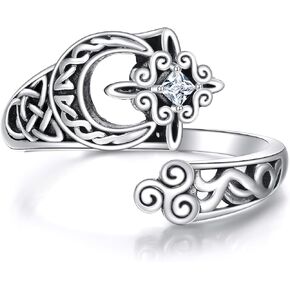 خواتم MONGAS الفيروزية من الفضة الإسترليني على شكل ملعقة فيروزية مجوهرات فيروزية للنساء in Kuwait