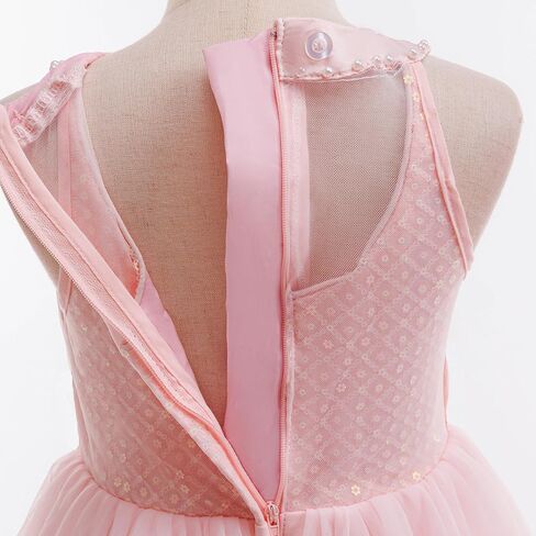 Flower Girls Sequin Tulle Dress Fairy Princess Party Bridesmaid Formal Wedding Kids Pageant Birthday Ball Gown in Saudi Arabia