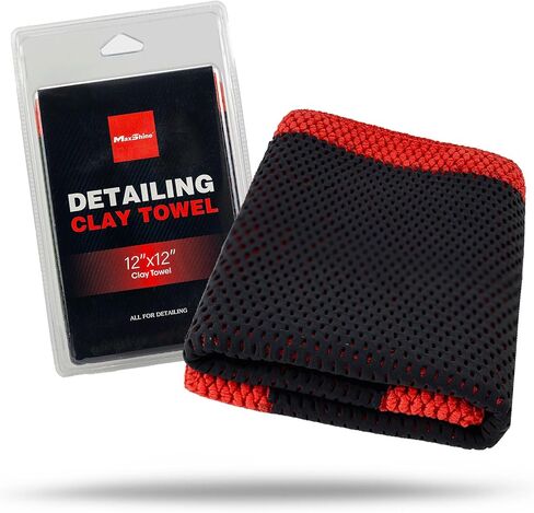 Maxshine Magic Clay Bar Towel 2.0 - Fine Grade for Car Clay Bar Auto Detailing - Removes Surface Contaminants from Paintwork, Glass, Plastic, & Metal Surfaces (Fine Grade) in Saudi Arabia