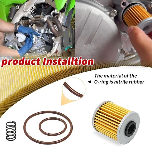 5 قطعة مجموعة استبدال وسائط فلتر الزيت لكاواساكي KX250 2019-2025 KX250F 2005-2020 سوزوكي RMZ250 2004-2006 KX/RMZ/250/250F in Saudi Arabia