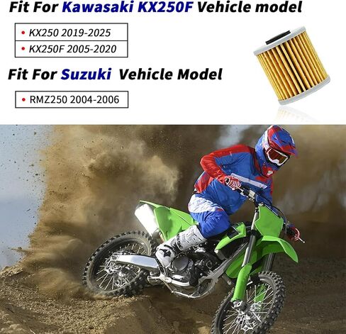 5 قطعة مجموعة استبدال وسائط فلتر الزيت لكاواساكي KX250 2019-2025 KX250F 2005-2020 سوزوكي RMZ250 2004-2006 KX/RMZ/250/250F in Saudi Arabia