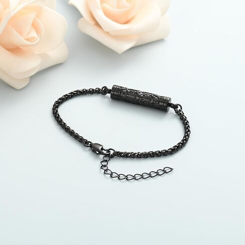 shajwo Cremation Jewelry Sunflower Cylinder Urn Bracelet for Human Ashes for Women Adjustable Memorial Keepsake Link Bracelet in Saudi Arabia
