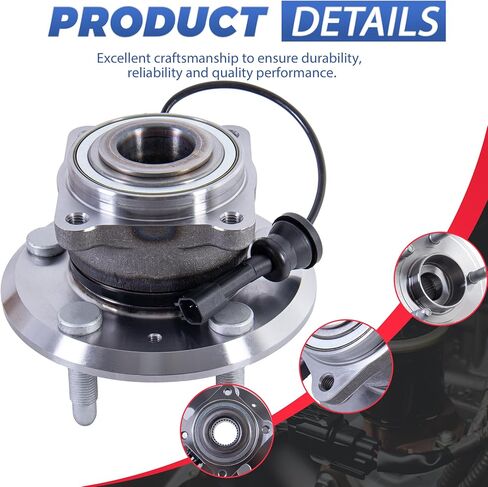 512440 Rear Wheel Hub Bearing Assembly 5 Lugs w/ABS Compatible for 2010-2017 Chevy Equinox/ 2010-2017 GMC Terrain in Saudi Arabia