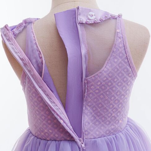 Flower Girls Sequin Tulle Dress Fairy Princess Party Bridesmaid Formal Wedding Kids Pageant Birthday Ball Gown in Saudi Arabia
