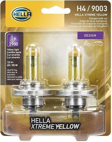 Hella H4 YL Bulb 12V 60/55W P43T T4.625 Yellow 2Blis in Saudi Arabia