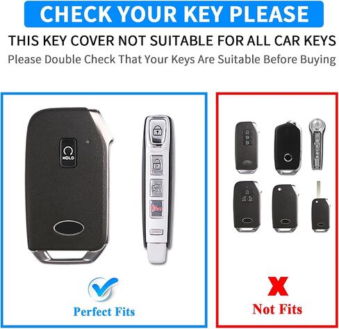 QBUC لغطاء Kia Key Fob، حافظة مفتاح Fob لكيا Ceed Cerato Forte NIRO Seltos Sorento Soul Sportage 2021، حامل حماية عن بعد بنمط ألياف الكربون K5 Telluride (أسود) in Kuwait