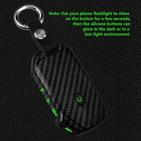 QBUC لغطاء Kia Key Fob، حافظة مفتاح Fob لكيا Ceed Cerato Forte NIRO Seltos Sorento Soul Sportage 2021، حامل حماية عن بعد بنمط ألياف الكربون K5 Telluride (أسود) in Kuwait