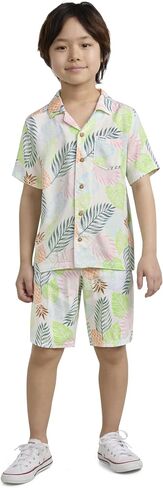 Hurley baby-boys And Toddler Boys' Short Sleeve Button Up Shirt and Shorts 2-piece Outfit Set in Saudi Arabia