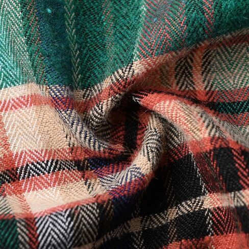 Womens Flannel Shirts Long Sleeve Collared Button Down Plaid Shirt Casual Work Tops Fall Checked Blouses in Saudi Arabia