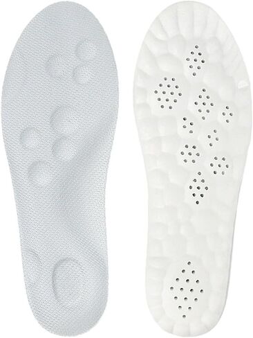 SAFIGLE Shock-Absorbing Insoles for Men and Women 4D Cushioning Arch Support Comfortable Foot Pads for Running Sports and Daily Use Grey 9.65X3.35X0.91 Inches in Saudi Arabia
