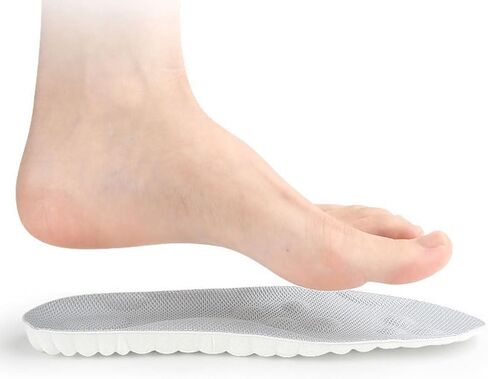 SAFIGLE Shock-Absorbing Insoles for Men and Women 4D Cushioning Arch Support Comfortable Foot Pads for Running Sports and Daily Use Grey 9.65X3.35X0.91 Inches in Saudi Arabia