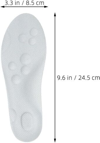 SAFIGLE Shock-Absorbing Insoles for Men and Women 4D Cushioning Arch Support Comfortable Foot Pads for Running Sports and Daily Use Grey 9.65X3.35X0.91 Inches in Saudi Arabia