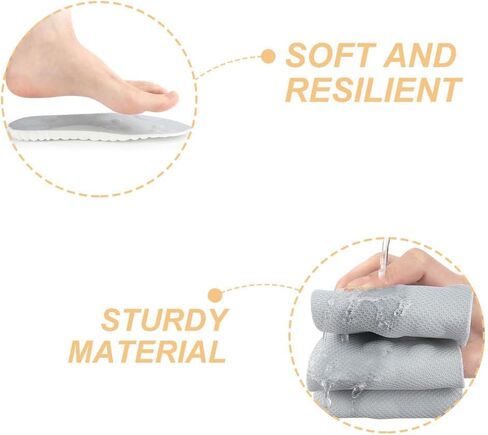 SAFIGLE Shock-Absorbing Insoles for Men and Women 4D Cushioning Arch Support Comfortable Foot Pads for Running Sports and Daily Use Grey 9.65X3.35X0.91 Inches in Saudi Arabia
