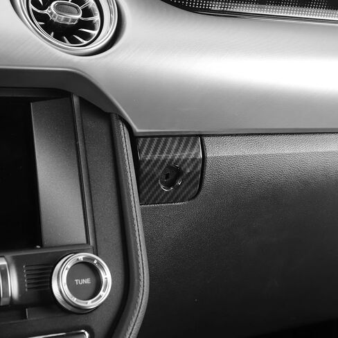 JeCar for Mustang Carbon Fiber Passenger Storage Box Switch Button Panel Trim Cover for 2015-2023 Ford Mustang Interior Accessories in Saudi Arabia