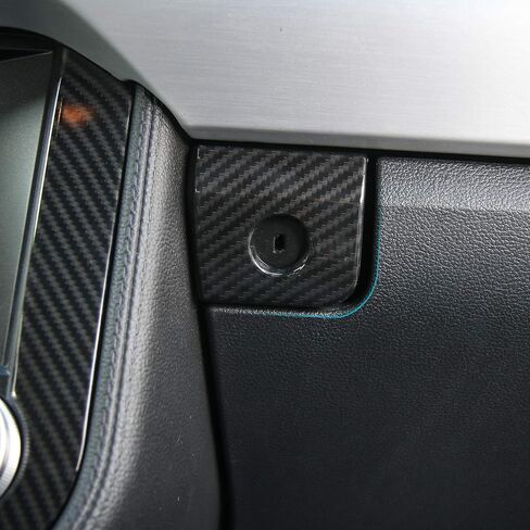 JeCar for Mustang Carbon Fiber Passenger Storage Box Switch Button Panel Trim Cover for 2015-2023 Ford Mustang Interior Accessories in Saudi Arabia