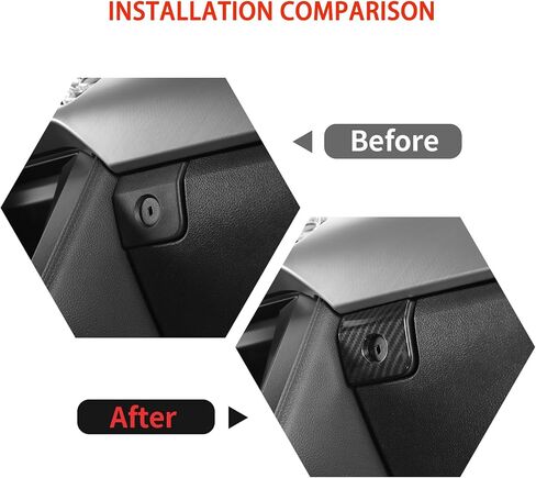 JeCar for Mustang Carbon Fiber Passenger Storage Box Switch Button Panel Trim Cover for 2015-2023 Ford Mustang Interior Accessories in Saudi Arabia