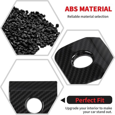 JeCar for Mustang Carbon Fiber Passenger Storage Box Switch Button Panel Trim Cover for 2015-2023 Ford Mustang Interior Accessories in Saudi Arabia
