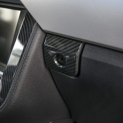 JeCar for Mustang Carbon Fiber Passenger Storage Box Switch Button Panel Trim Cover for 2015-2023 Ford Mustang Interior Accessories in Saudi Arabia