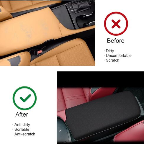 غطاء مسند الذراع لسلسلة Lexus ES 2019-2024 (أسود)، غطاء وحدة التحكم المركزية لسلسلة 2019 2020 2021 2022 2023 2024 Lexus ES Series in Kuwait