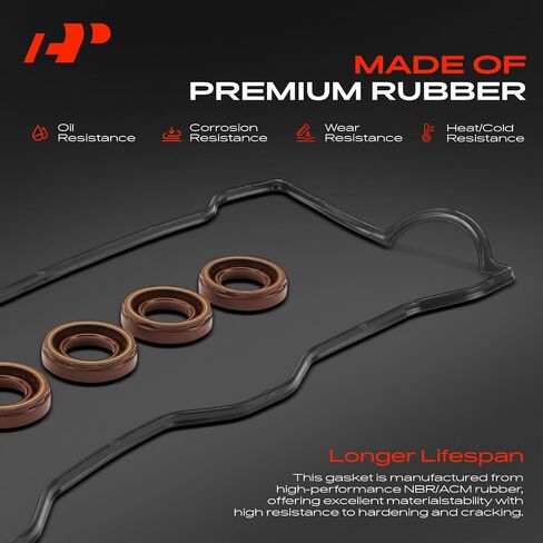 A-Premium Engine Valve Cover Gasket Set Compatible with Toyota Corolla 1988-1992, Celica 1990-1993 & Geo Prizm 1989-1992 1.6L in Saudi Arabia