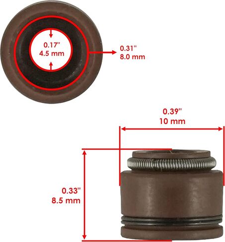 Caltric 4X Valve Stem Seal Compatible with Suzuki DR350 SE 1990-1999 in Saudi Arabia