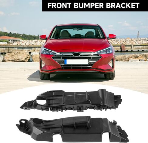 Front Bumper Bracket Bumper Mount Support Bracket - Compatible for Hyundai Elantra 1.4L L4 - Gas, 1.6L L4 - Gas, 2.0L L4 - Gas 2019-2020 - Replace Part 86513F2AA0, 86514F2AA0 in Saudi Arabia