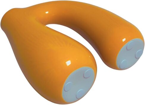 Yellow Ceramic Vase – Glossy Modern Sculptural Décor, Arch Handle Artistic Design, Bright Accent for Living Room, Shelf, or Table (7.5 in, Holds Water) in Saudi Arabia