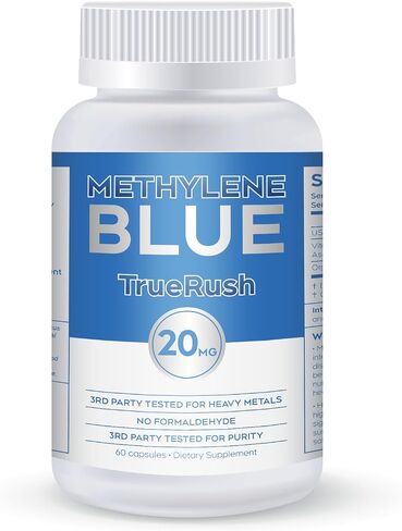Methylene Blue USP-Grade Capsules, 20mg High-Purity, Vitamin C Ester + Organic Cacao, 60 Vegan Capsules – Cognitive Support & Cellular Health, Formaldehyde-Free, Stain-Free Formula in Saudi Arabia