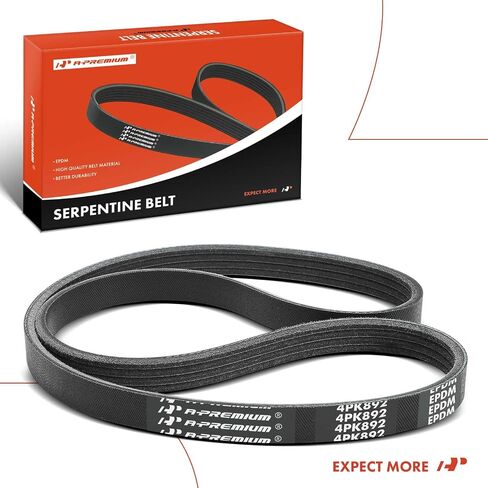 A-Premium Engine Serpentine Drive Belt Compatible with Kia, Hyundai, BMW, Chrysler, Dodge, Ford, Mazda, Mercury, Subaru, Toyota & Plymouth Cars - Soul, Sportage, Elantra, Tucson, 318i, Sebring, MX3 in Saudi Arabia