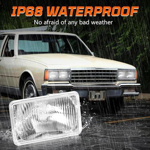 4pcs 4x6 Inch H4651 H4652 H4656 H4666 H6545 Headlights Housing + H4/9003 High Low Beam Bulbs Compatible with Cars,Truck and Van,OEM Style Original Classic Look Conversion Assembly in Kuwait