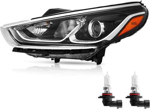 Compatible with 2018 2019 Hyundai Sonata Halogen Headlight w/Bulbs 92101-C2500(Driver Side) in Kuwait