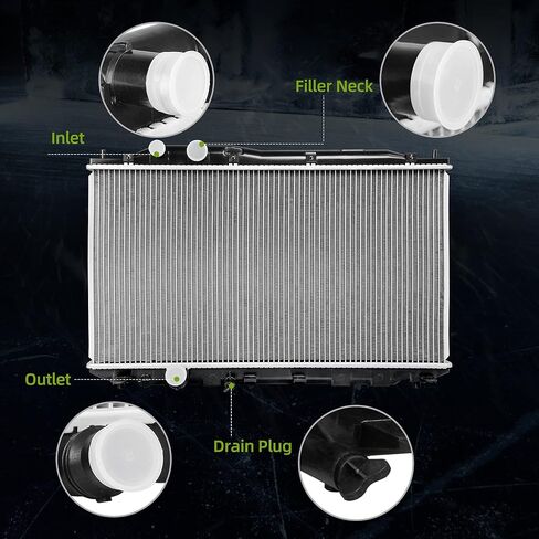 AUTOSAVER88 Radiator Compatible with 2012 2013 2014 2015 Civic 2013-2015 ILX 1.8L 2.4L L4 in Kuwait