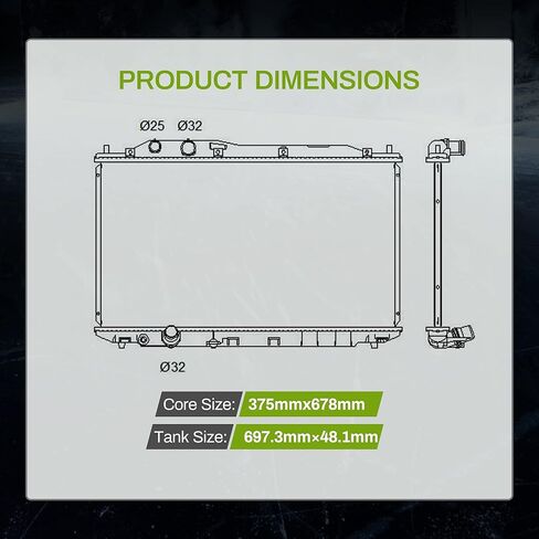 AUTOSAVER88 Radiator Compatible with 2012 2013 2014 2015 Civic 2013-2015 ILX 1.8L 2.4L L4 in Kuwait