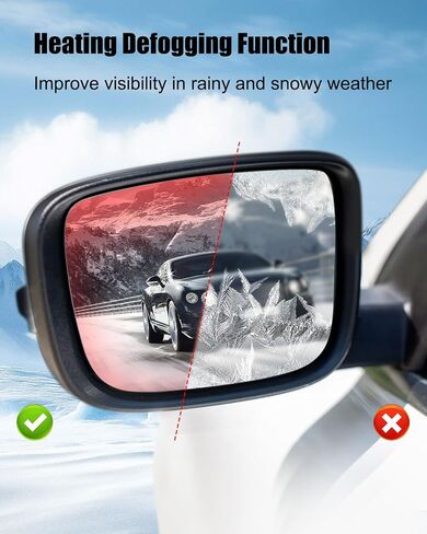 Driving Side View Mirror Glass with Rearview Mirror Backing Plate Power Heated Fit for Volvo XC60 2010-2017 Replace 31217273 in Saudi Arabia