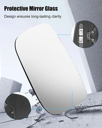 Driving Side View Mirror Glass with Rearview Mirror Backing Plate Power Heated Fit for Volvo XC60 2010-2017 Replace 31217273 in Saudi Arabia