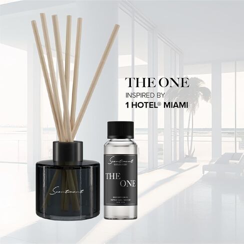 The One Reed Diffuser – Beige Ceramic | 100ml | Long-Lasting Home Fragrance | Includes Reed Sticks & 120ml The One Reed Diffuser Oil in Kuwait