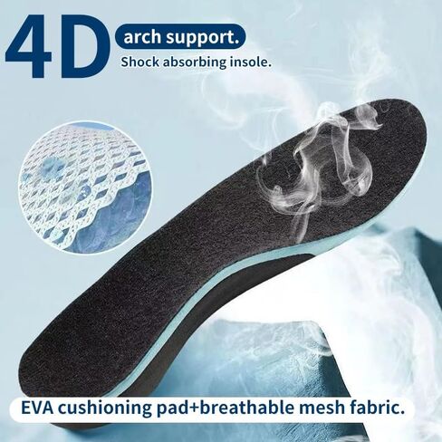 Arch Support Insoles for Men & Women - Orthotic Shoe Inserts for Work Boots, Flat Feet Relief, Shock Absorption - Heavy-Duty Comfort for Active Lifestyles (White, S(men5.5-6.5/women7-8)) in Saudi Arabia