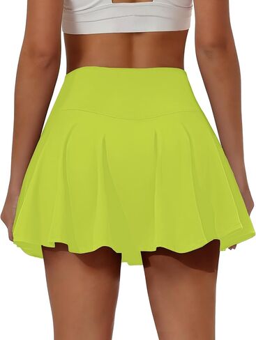 Buauty Pleated Skirts for Curvy Women Dressy Casual Skorts Tennis Skorts for Women with Shorts Golf Athletic Skirt for Pickleball Workout Outfits Cute Mini High Waisted Skort Black X-Large in Kuwait