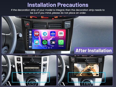 Hikity Android Car Stereo for Toyota Yaris 2008-2011 Radio 2+64GB 9 بوصة تعمل باللمس راديو السيارة اللاسلكي Carplay Android Auto دعم GPS Navigation WiFi Bluetooth FM EQ كاميرا احتياطية in Kuwait