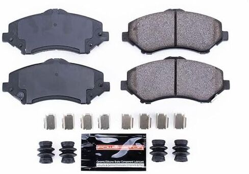Power Stop Z23-1273 Front Z23 Carbon Fiber Infused Ceramic Brake Pads with Hardware For Town & Country | Dodge Grand Caravan Journey Nitro | Jeep Liberty Wrangler | VW Routan [Application Specific] in Saudi Arabia