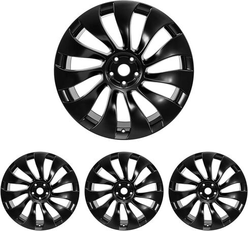 حافة عجلة جديدة مقاس 21 بوصة لطراز تسلا Y 2020-2024 مقاس 21 × 9.5 بوصة جنوط عجلة بديلة سوداء واحدة in Kuwait