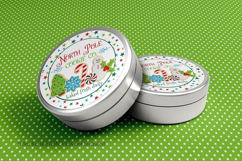 North Pole Hot Cocoa Company Christmas Holiday Sticker Labels, 40 2" Party Circle Stickers, Great for Party Favors, Envelope Seals & Goodie Bags by Amanda Creation. in Saudi Arabia