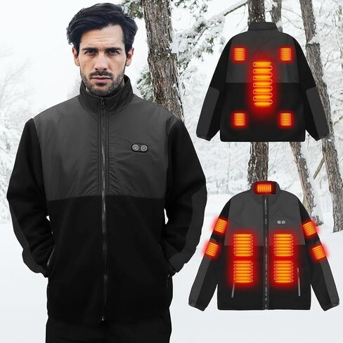 Heated Jacket,Fleece Mens Heated Jacket With Battery Pack Included 7.4V,Heated Jackets For Women For Men Heated Coat in Saudi Arabia