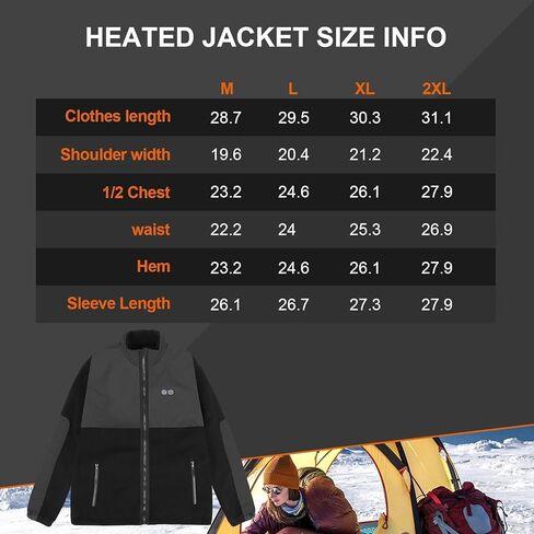 Heated Jacket,Fleece Mens Heated Jacket With Battery Pack Included 7.4V,Heated Jackets For Women For Men Heated Coat in Saudi Arabia
