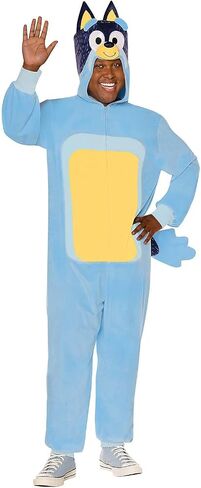 Spirit Halloween Adult Bandit Heeler One Piece Costume - Bluey, Men in Saudi Arabia