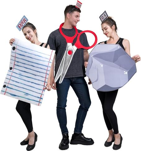 Adult Rock Paper Scissors Costumes Family Costume for 3-4 People in Saudi Arabia
