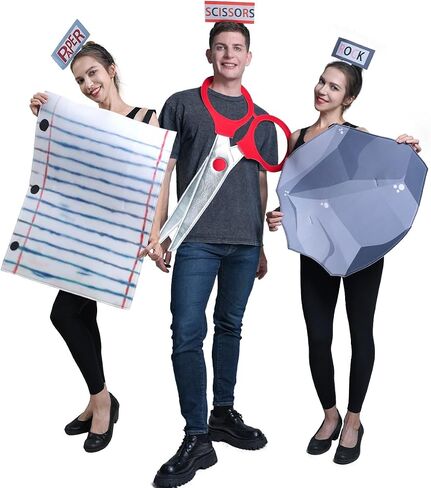 Adult Rock Paper Scissors Costumes Family Costume for 3-4 People in Saudi Arabia